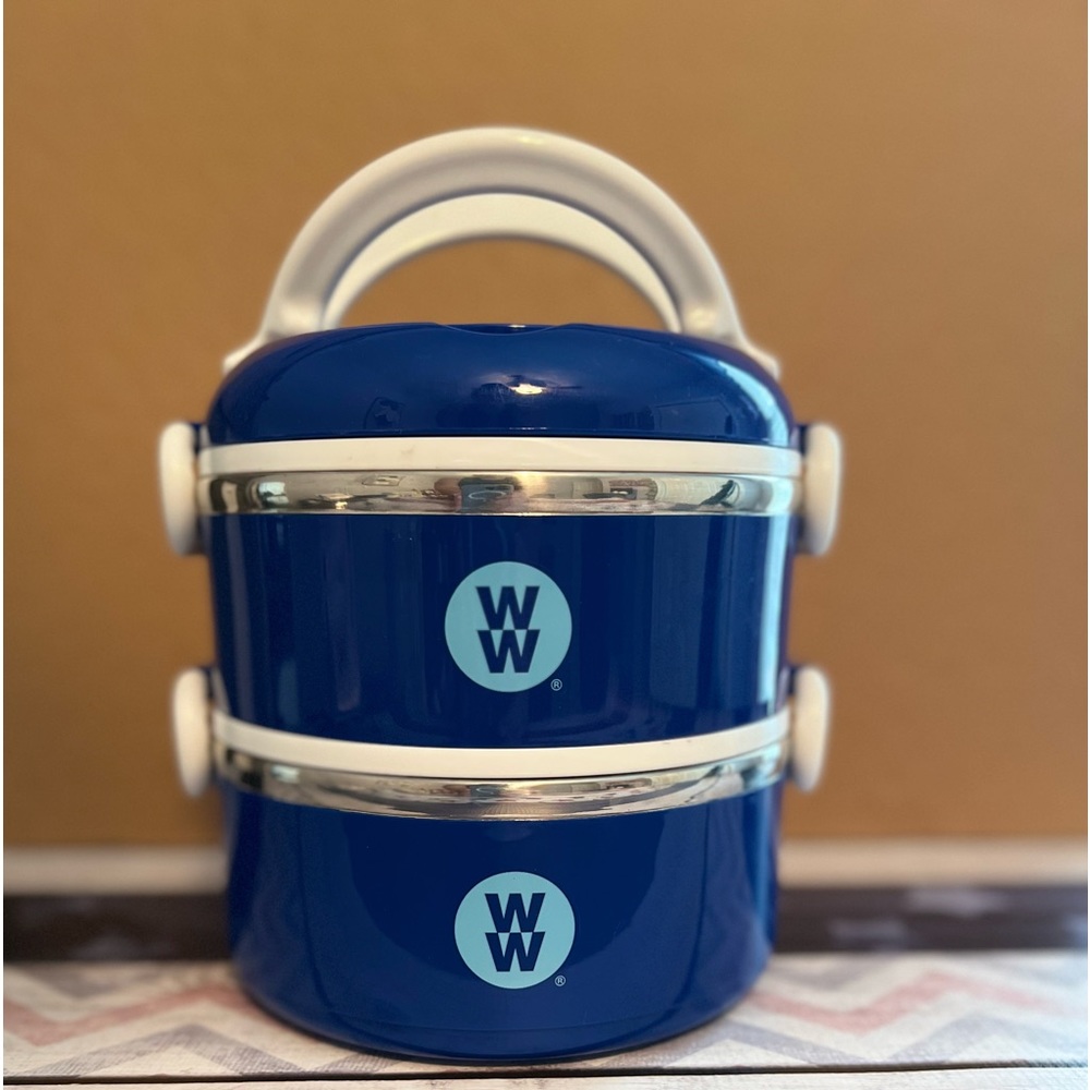 WW Lunch Bento Snack Box Stainless Steel Container Weight Watchers Stackable NEW